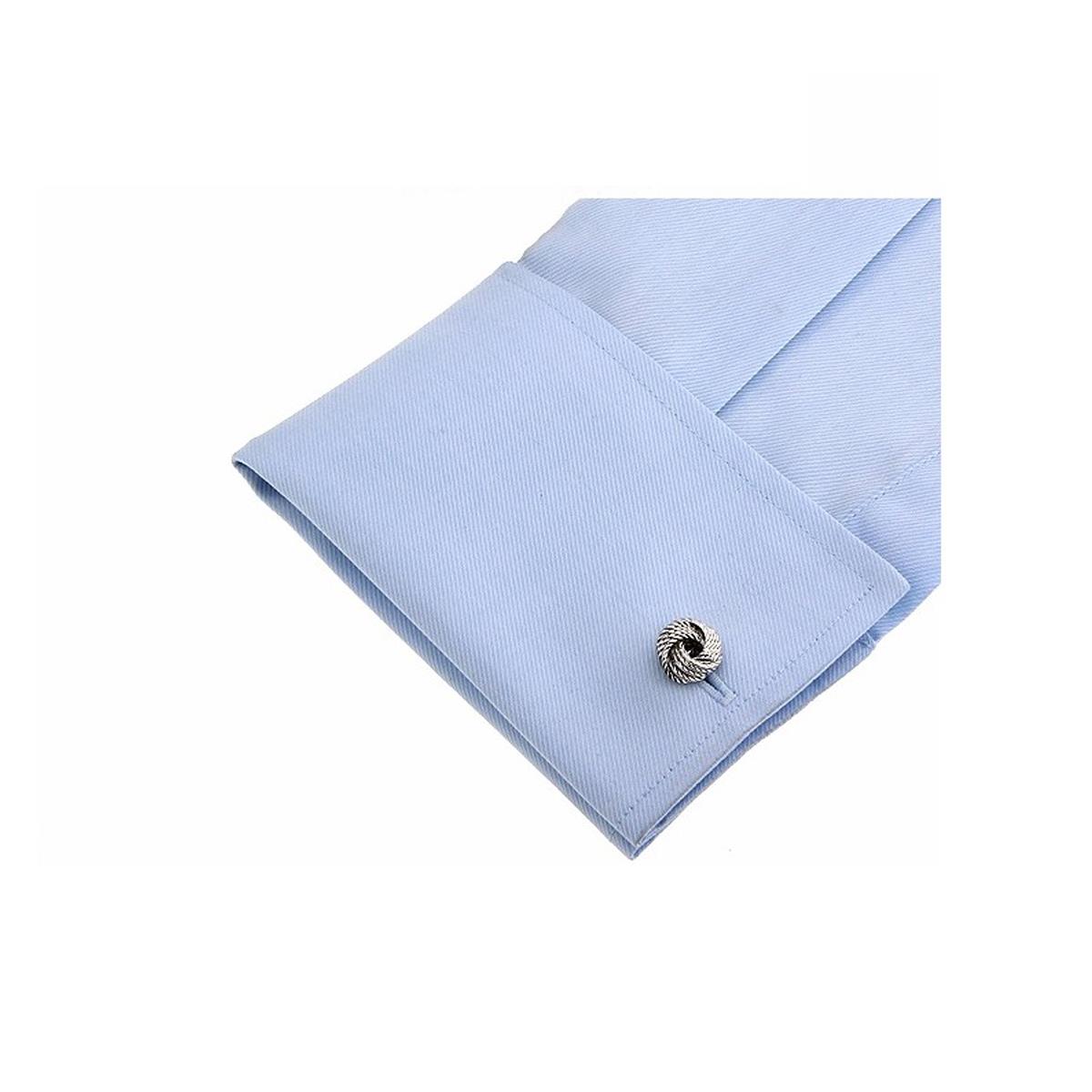 Knot Cufflinks Selection Colours Red Blue Purple Silver And Gold UK Stock - Picture 18 of 31