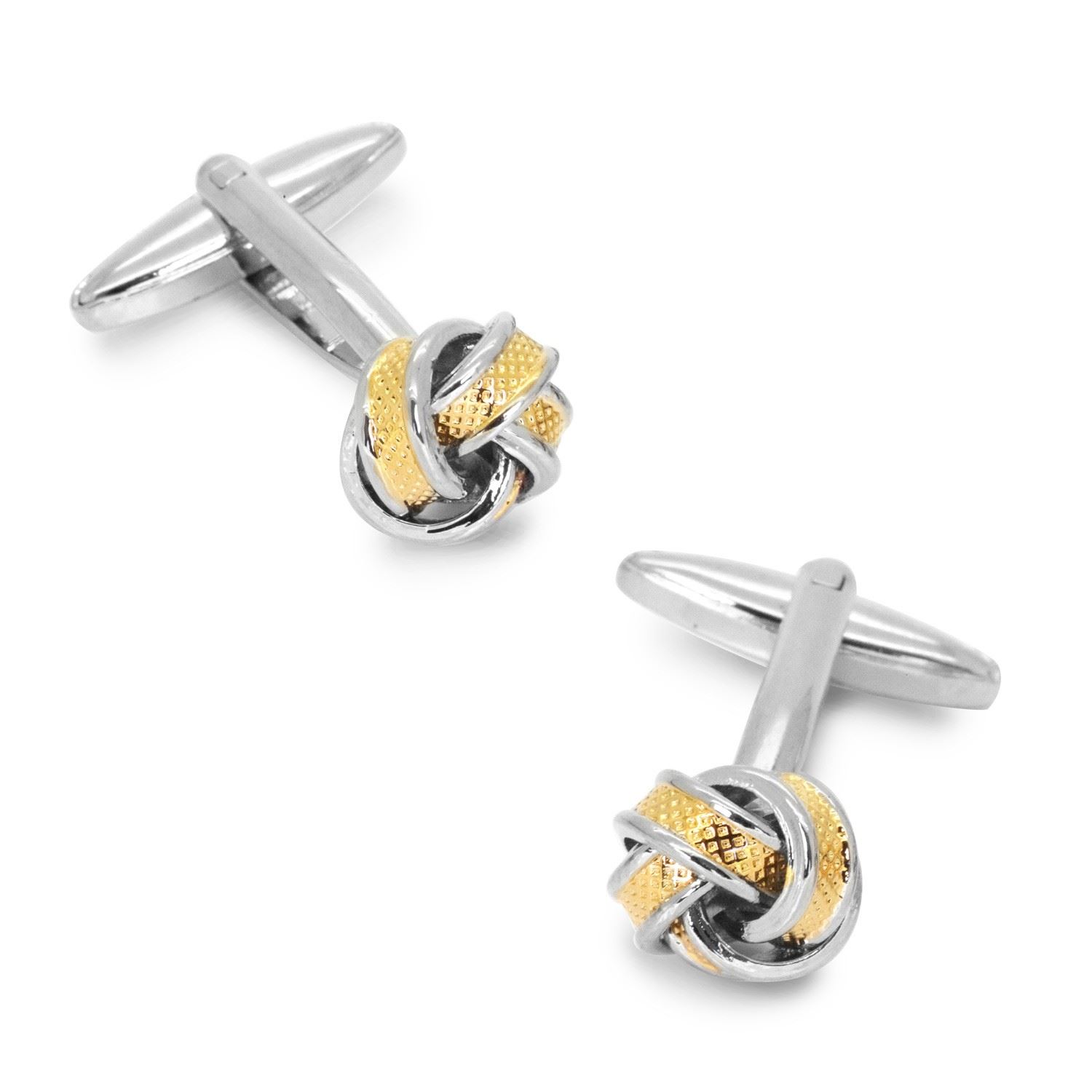 Knot Cufflinks Selection Colours Red Blue Purple Silver And Gold UK Stock - Picture 19 of 31