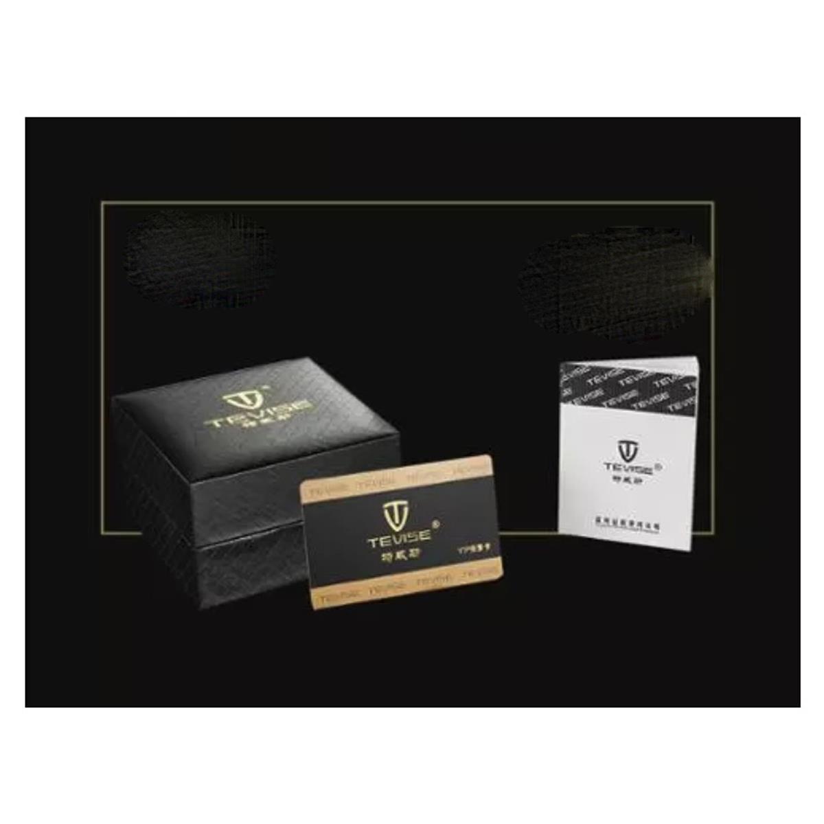Reloj de cuarzo Tevise para hombre homenaje negro plata relojes inteligentes fecha diseñador regalo Reino Unido - Imagen 11 de 11