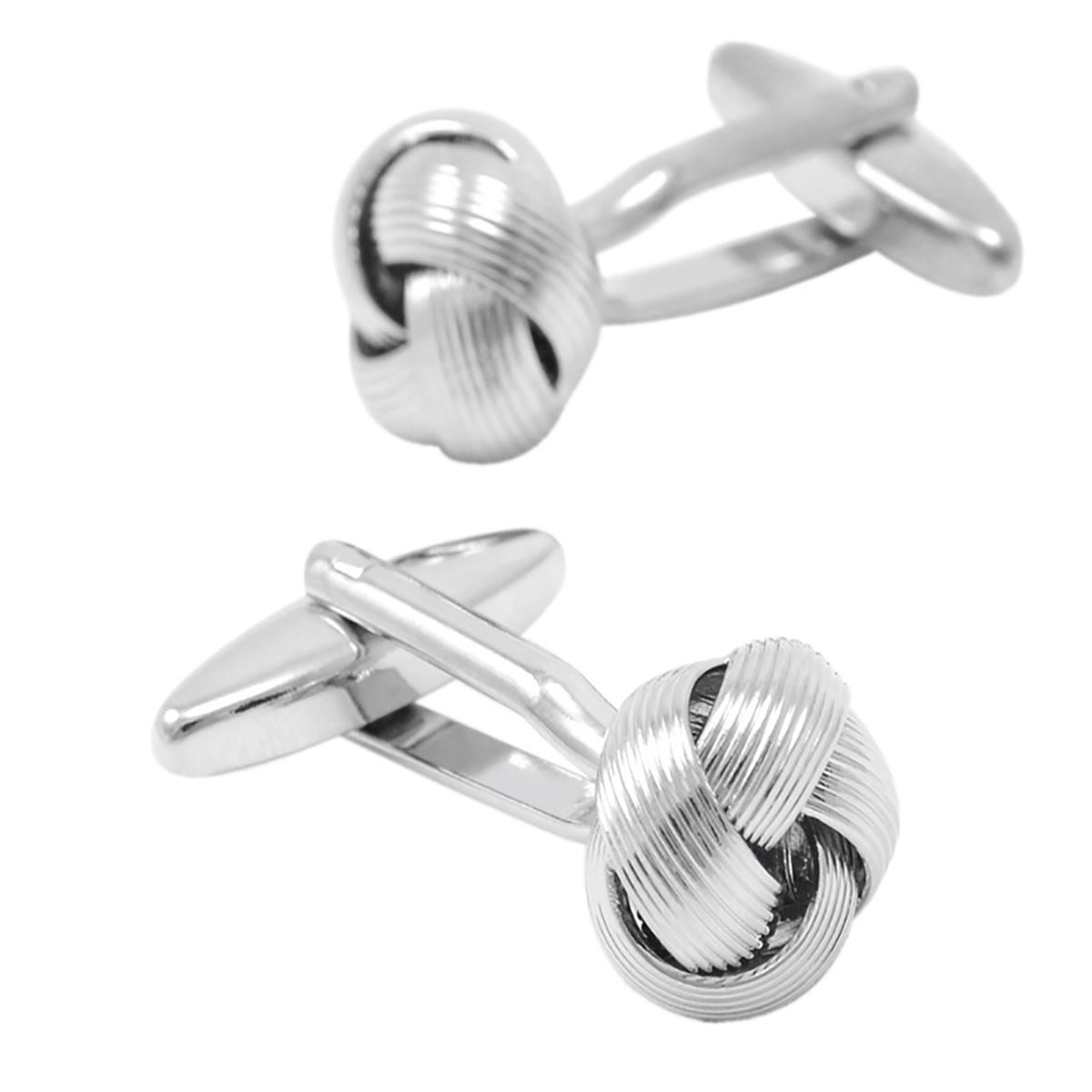 Knot Cufflinks Selection Colours Red Blue Purple Silver And Gold UK Stock - Picture 28 of 31