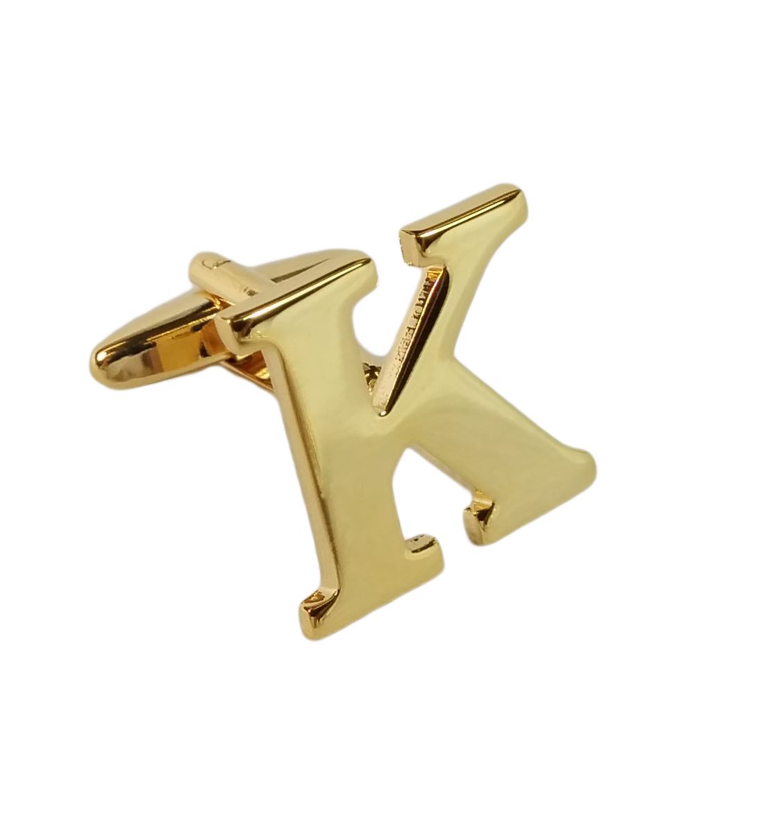 Single (Buy 2 For A Pair) Gold Alphabet Initial Mix & Match Letter Cufflink UK - Picture 12 of 27