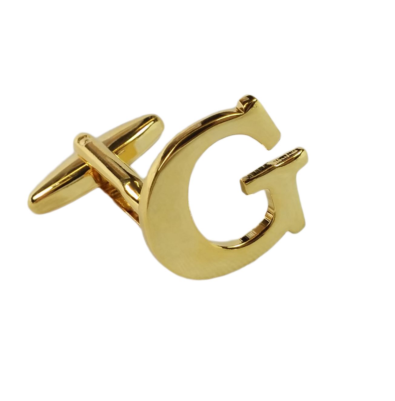 Single (Buy 2 For A Pair) Gold Alphabet Initial Mix & Match Letter Cufflink UK - Picture 8 of 27
