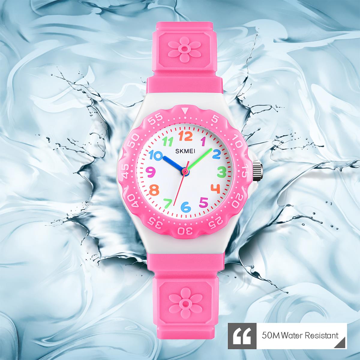Skmei Kids Boys Girls Children First Watch Easy Tell Time Learning 4 Colours - Picture 12 of 28