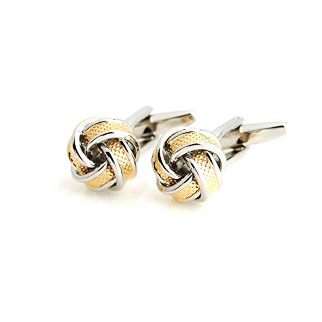 Knot Cufflinks Selection Colours Red Blue Purple Silver And Gold UK Stock - Picture 21 of 31