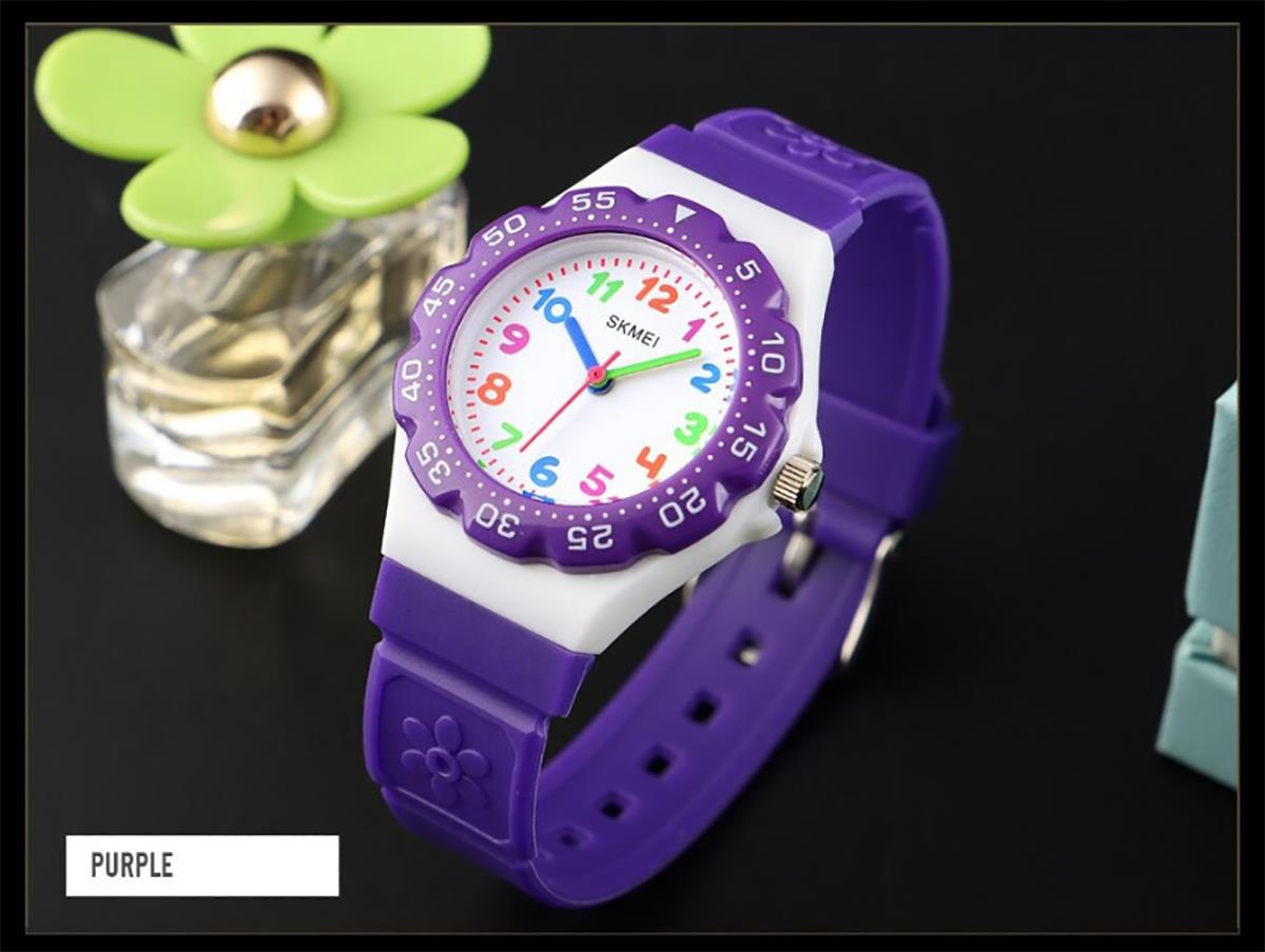 Skmei Kids Boys Girls Children First Watch Easy Tell Time Learning 4 Colours - Picture 21 of 28
