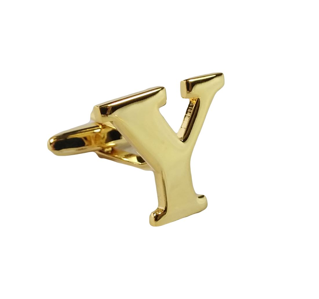 Single (Buy 2 For A Pair) Gold Alphabet Initial Mix & Match Letter Cufflink UK - Picture 26 of 27