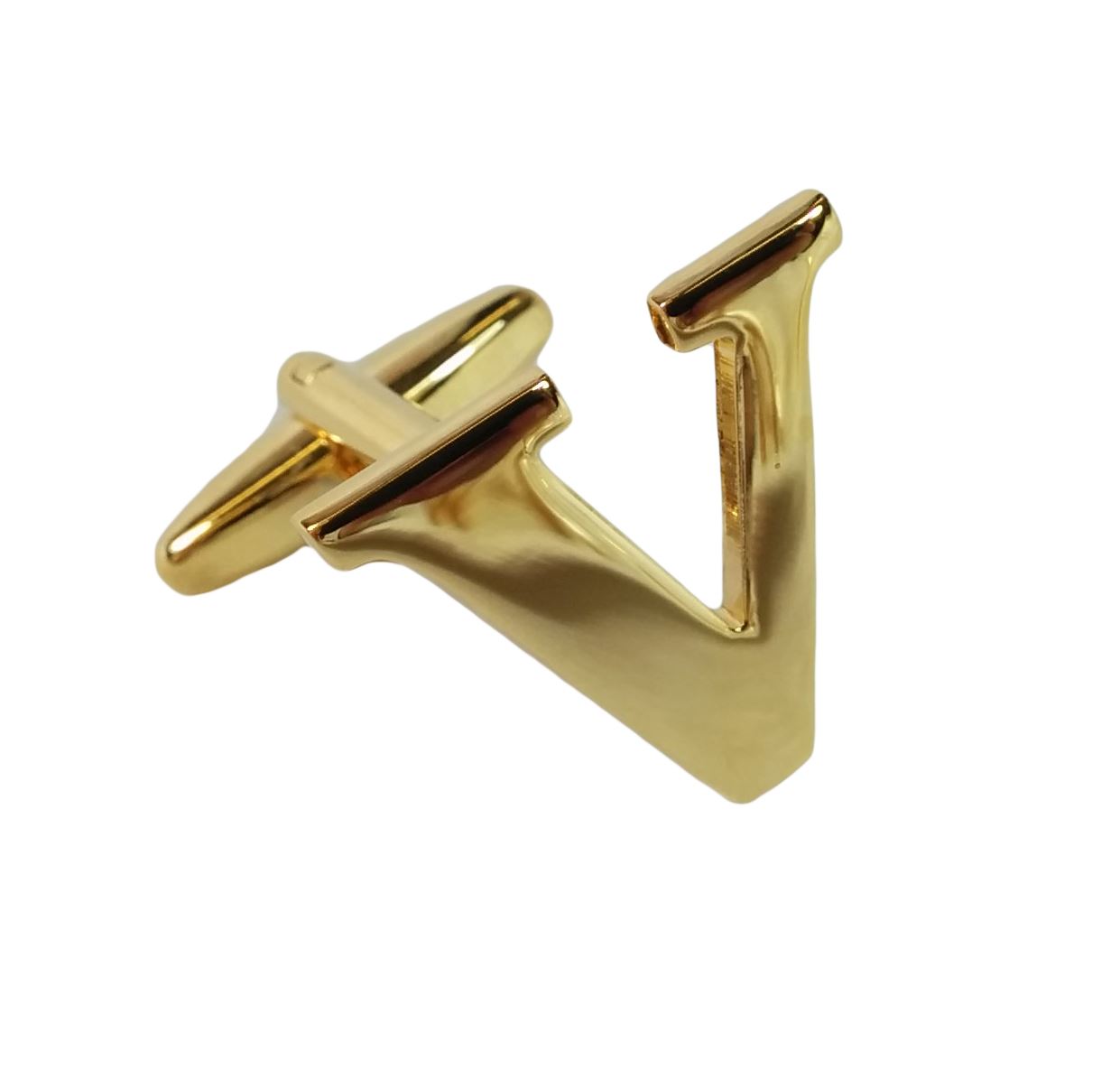 Single (Buy 2 For A Pair) Gold Alphabet Initial Mix & Match Letter Cufflink UK - Picture 23 of 27