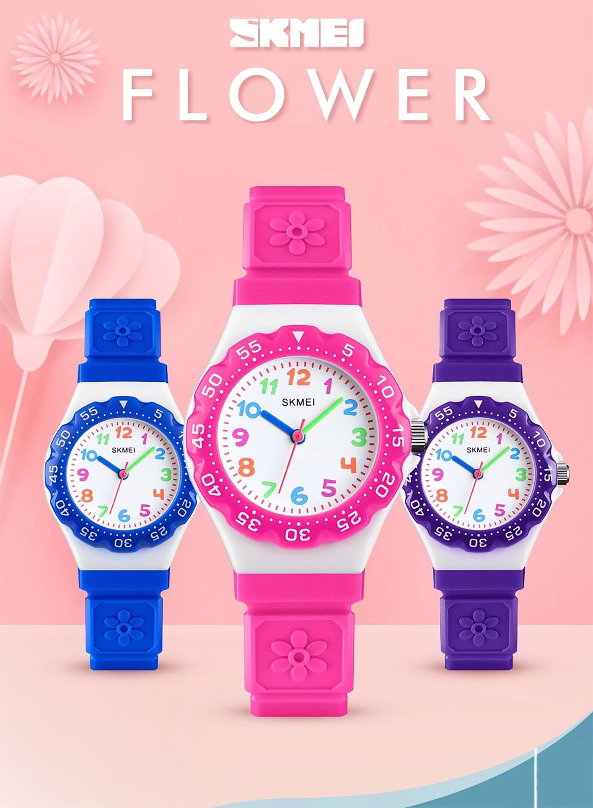 Skmei Kids Boys Girls Children First Watch Easy Tell Time Learning 4 Colours - Picture 22 of 28