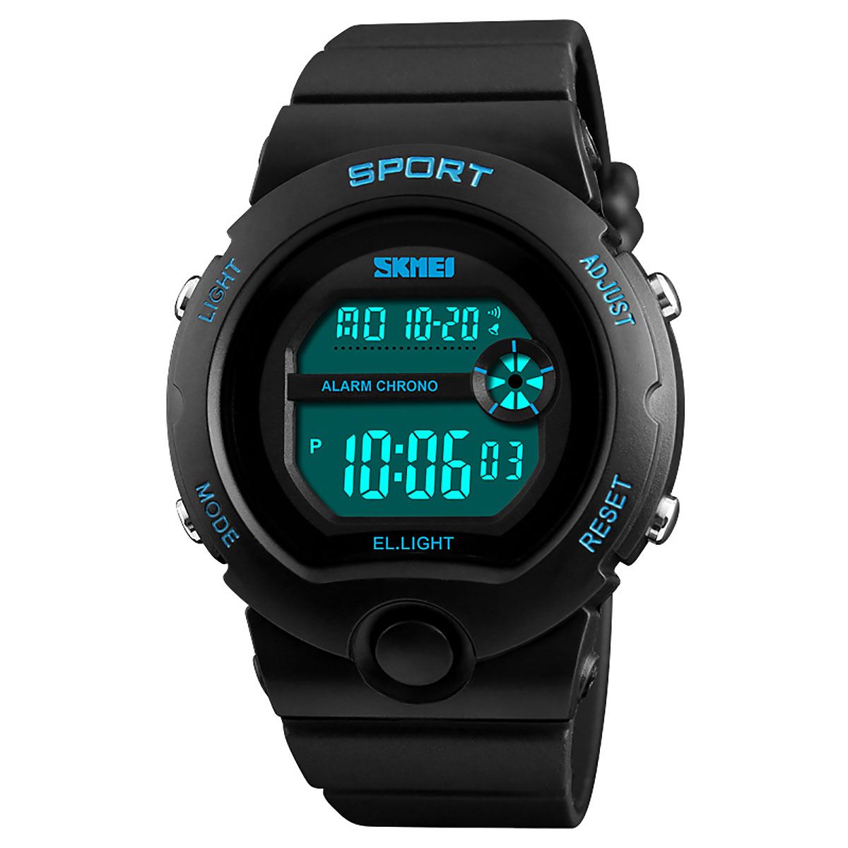 SKMEI Reloj Digital Negro Niños Y Niñas 50m Resistente Cronómetro Alarma DG1334 - Imagen 11 de 12
