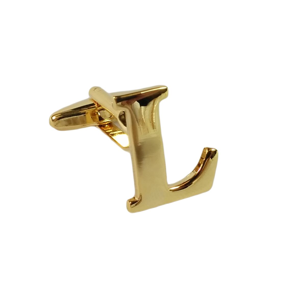Single (Buy 2 For A Pair) Gold Alphabet Initial Mix & Match Letter Cufflink UK - Picture 13 of 27