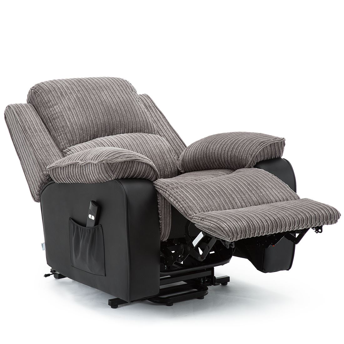 POSTANA JUMBO CORD FABRIC RISE RECLINER ARMCHAIR ELECTRIC LIFT RISER