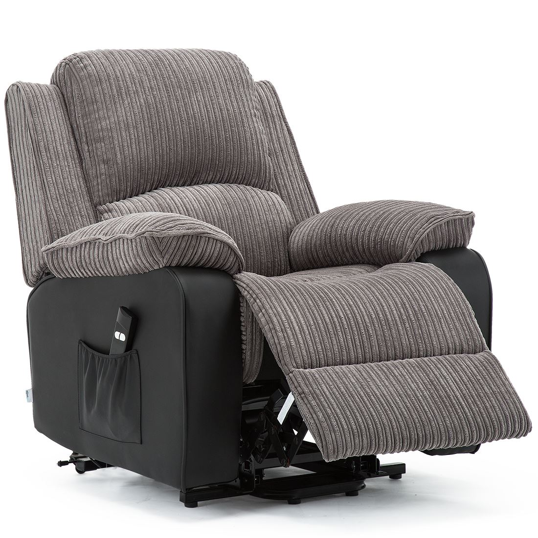 POSTANA JUMBO CORD FABRIC RISE RECLINER ARMCHAIR ELECTRIC LIFT RISER