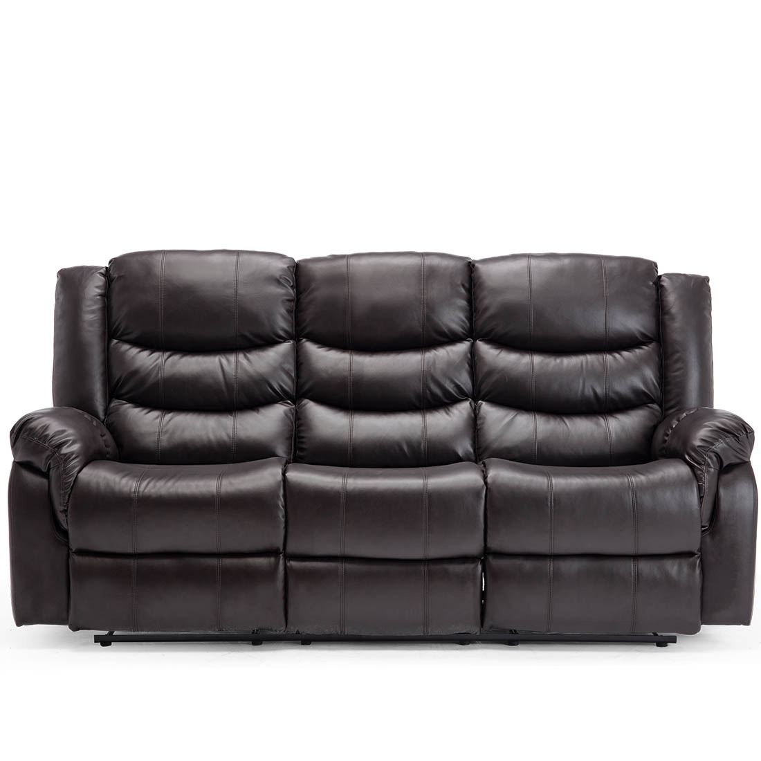 Seattle High Back Bonded Leather Recliner 3 2 1 Sofa Armchair