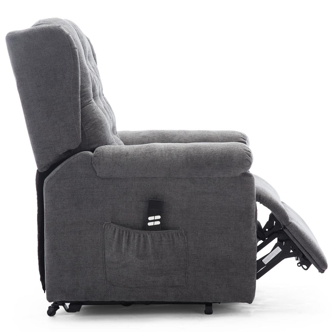 BARNSLEY FABRIC ELECTRIC DUAL MOTOR RISE RISER RECLINER SOFA MOBILITY