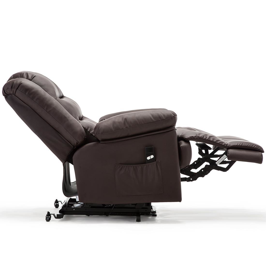 LOXLEY ELECTRIC RISE RECLINER ARMCHAIR BONDED LEATHER SOFA MOBILITY