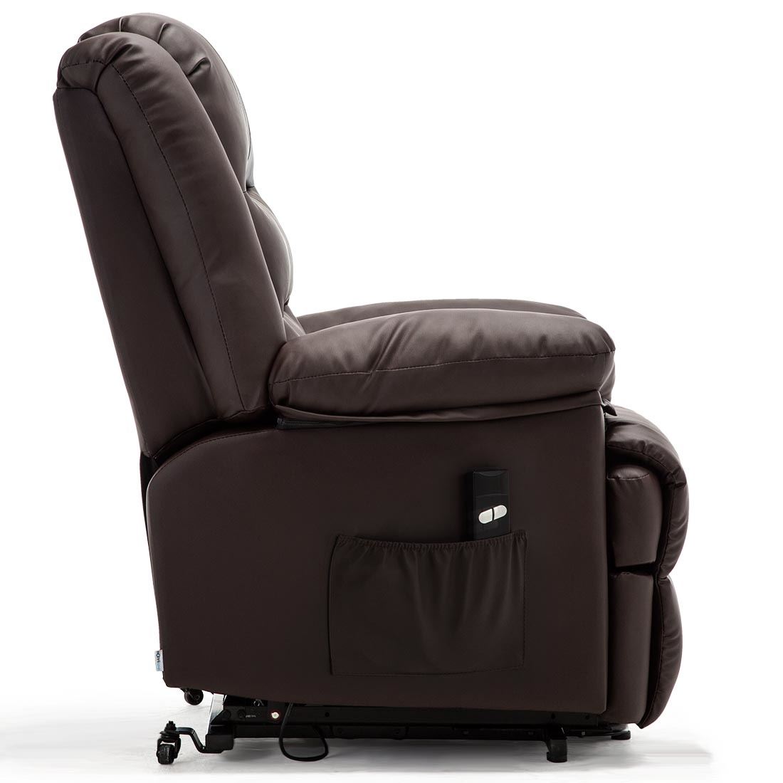 LOXLEY ELECTRIC RISE RECLINER ARMCHAIR BONDED LEATHER SOFA MOBILITY