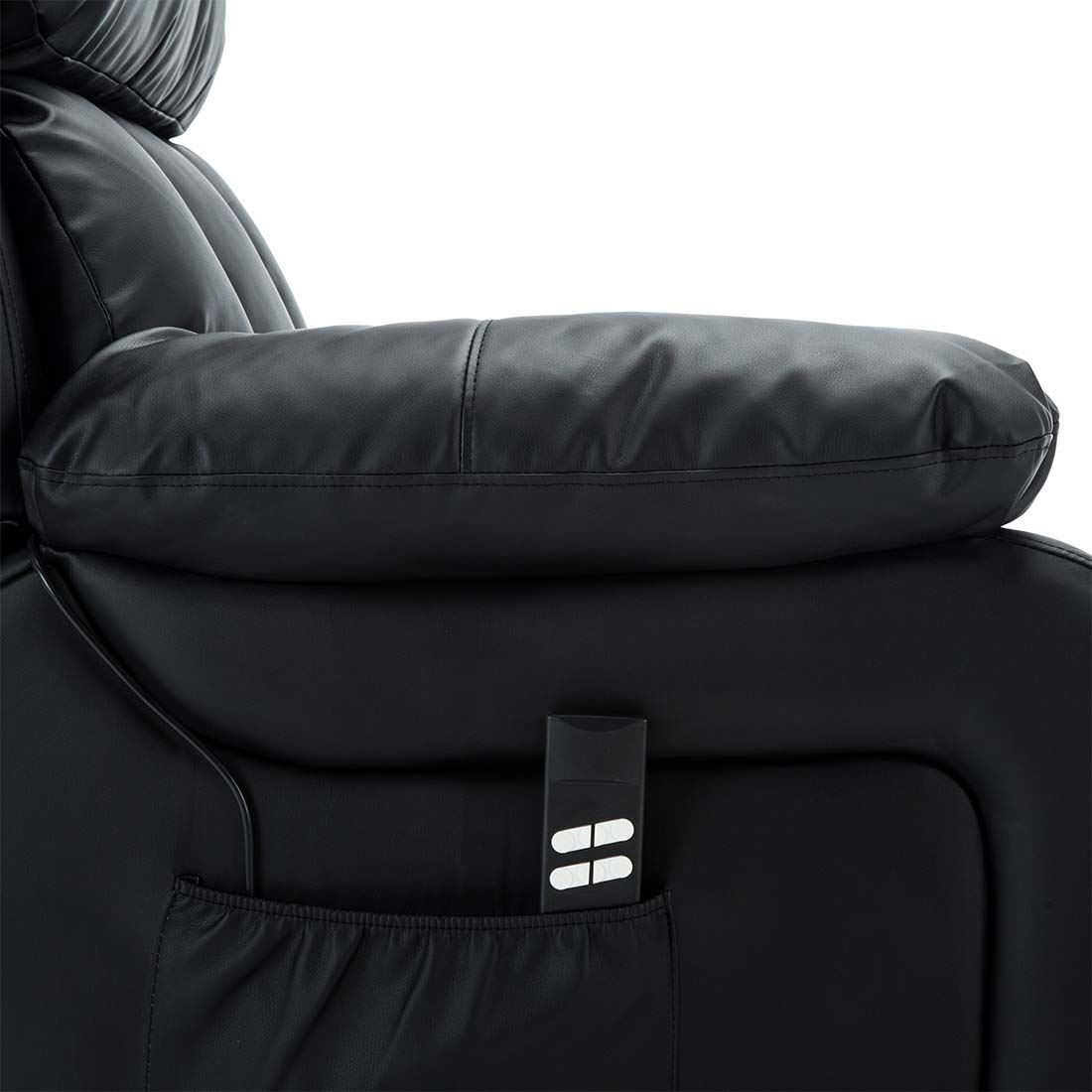 CHESTER DUAL MOTOR RISER ELECTRIC LEATHER RECLINER ARMCHAIR HEATED MASSAGE CHAIR - Picture 8 of 26