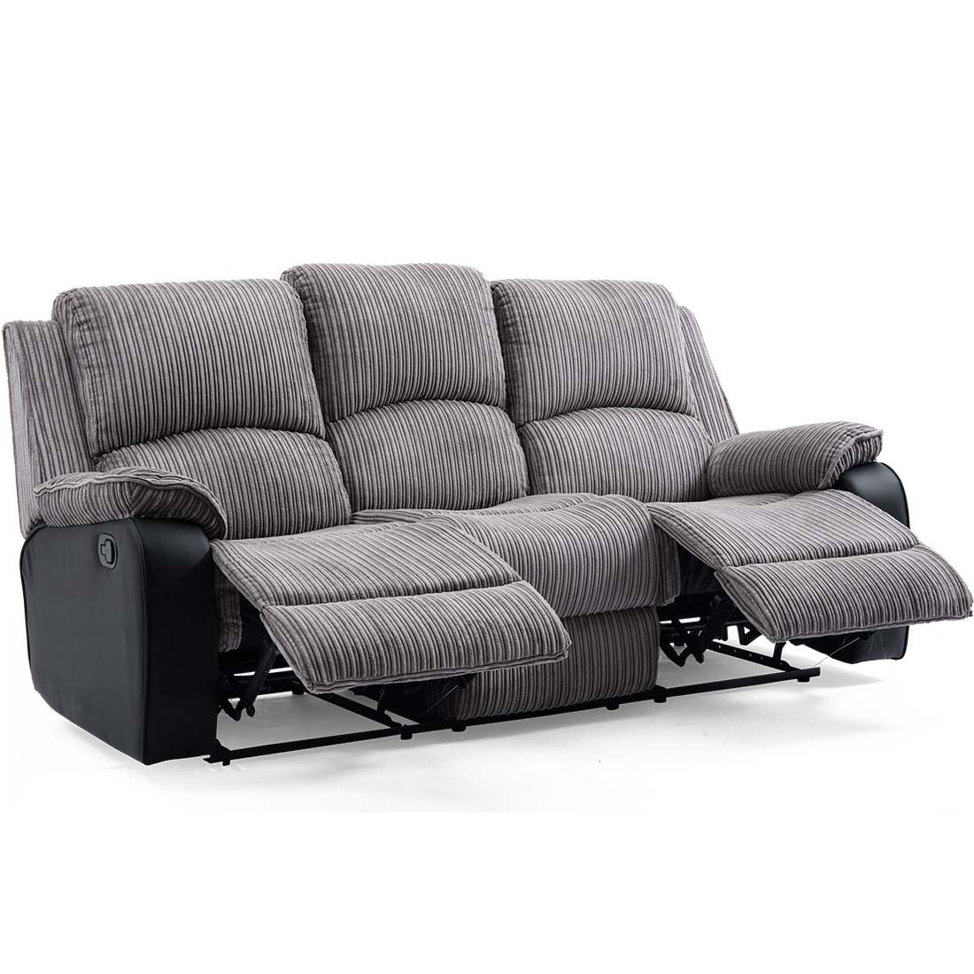 POSTANA HIGH BACK JUMBO CORD FABRIC RECLINER 3 + 2 + 1 SOFA ARMCHAIR