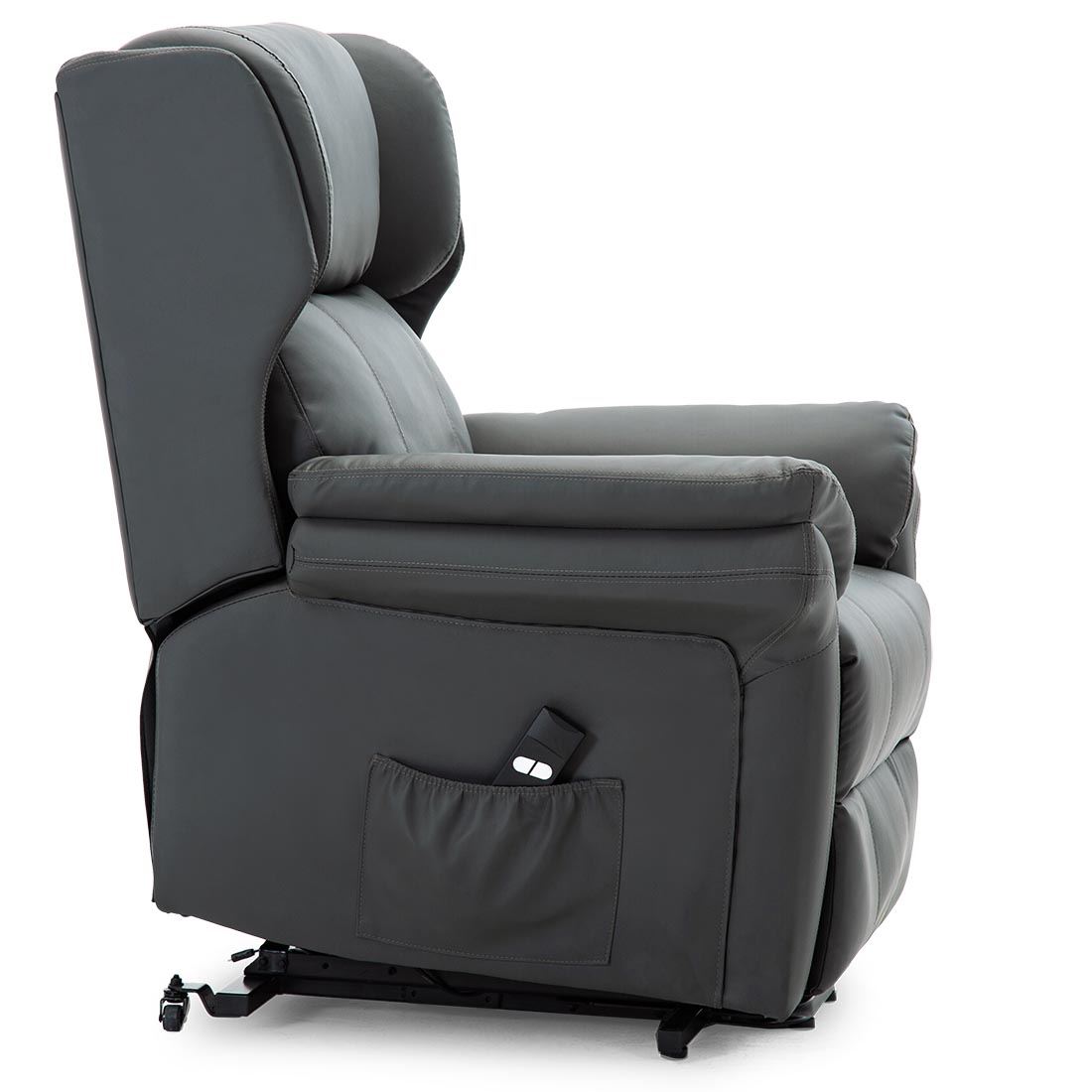 OAKFORD ELECTRIC RISE RECLINER BONDED LEATHER ARMCHAIR LOUNGE MOBILITY