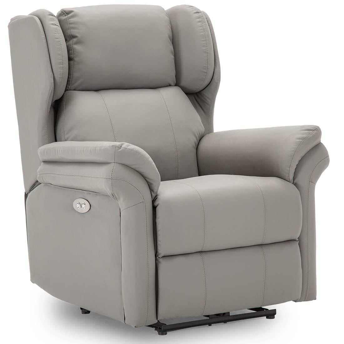 Oakford Bonded Leather Electric Recliner with USB Charging