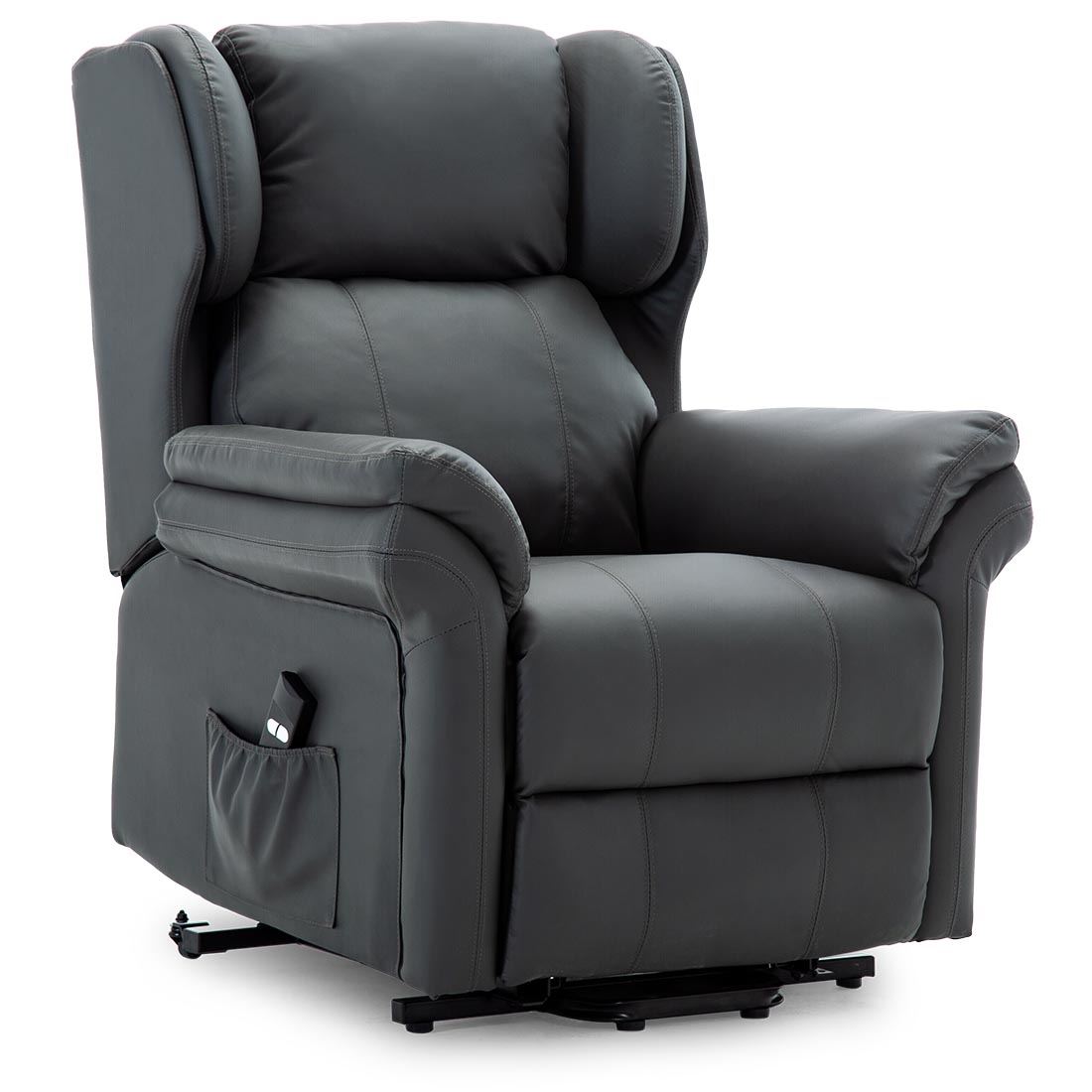 OAKFORD ELECTRIC RISE RECLINER BONDED LEATHER ARMCHAIR LOUNGE MOBILITY CHAIR eBay
