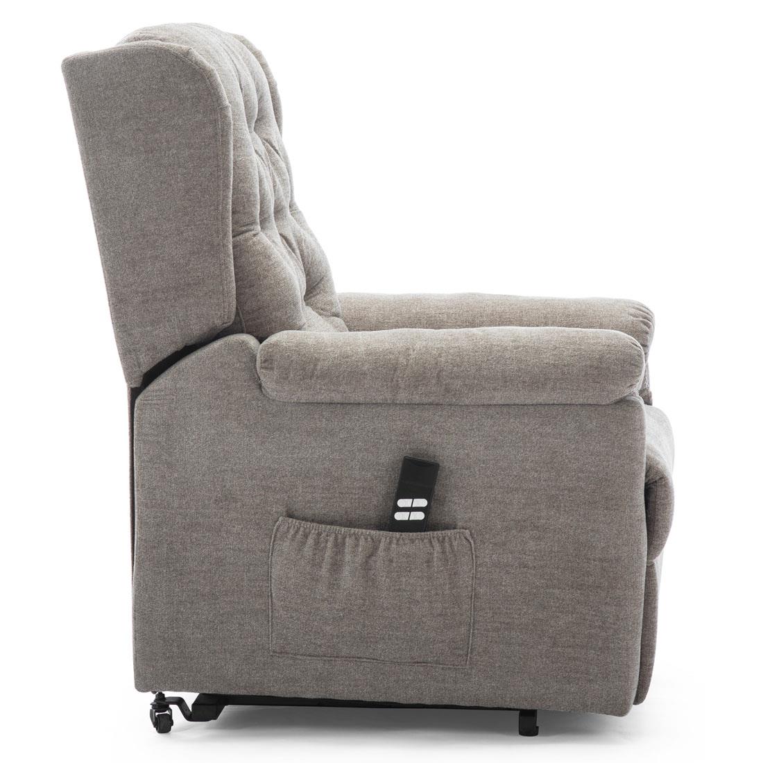 BARNSLEY FABRIC ELECTRIC DUAL MOTOR RISE RISER RECLINER SOFA MOBILITY