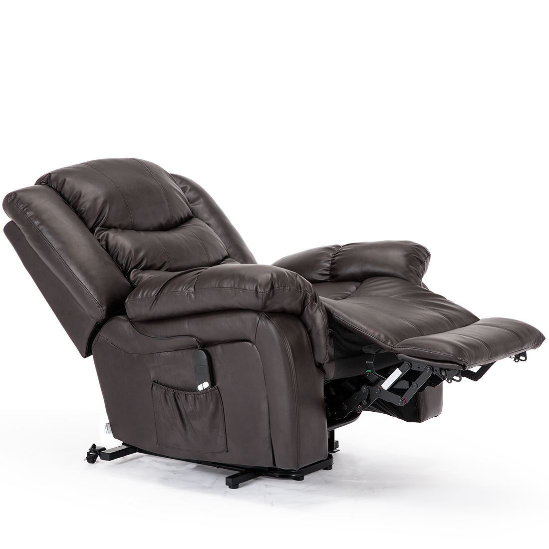 SEATTLE ELECTRIC RISE REAL LEATHER RECLINER ARMCHAIR SOFA HOME LOUNGE
