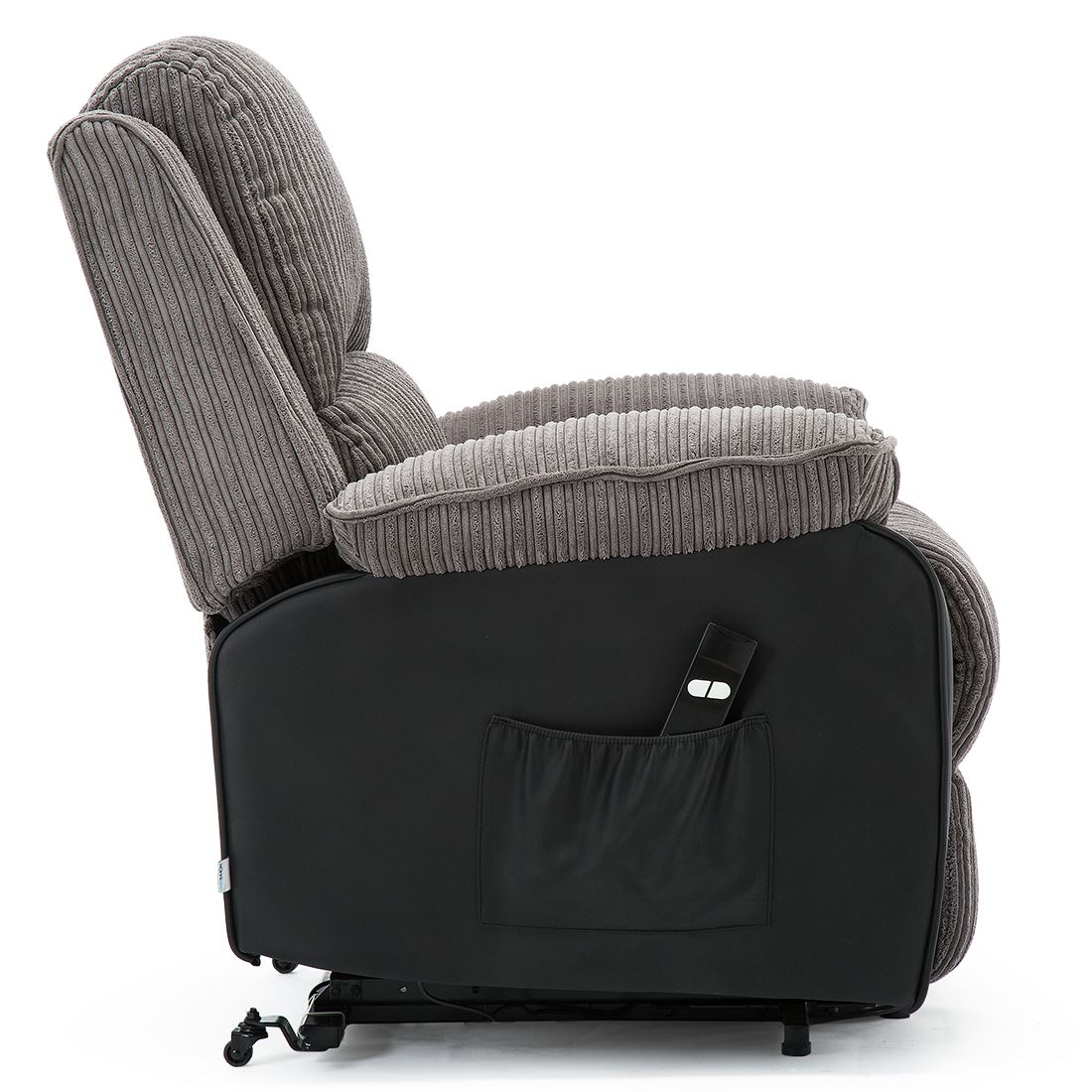 POSTANA JUMBO CORD FABRIC RISE RECLINER ARMCHAIR ELECTRIC LIFT RISER