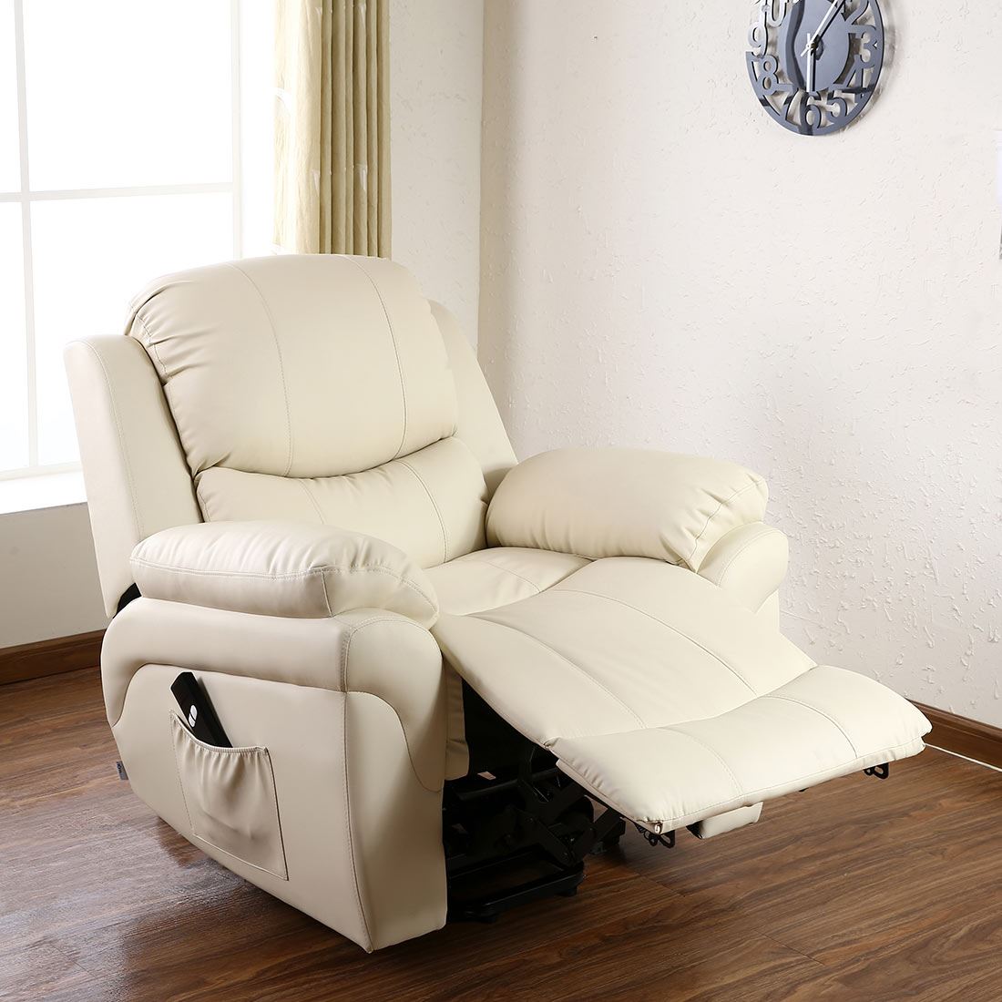 MADISON ELECRTIC RISE RECLINER LEATHER ARMCHAIR SOFA HOME LOUNGE CHAIR