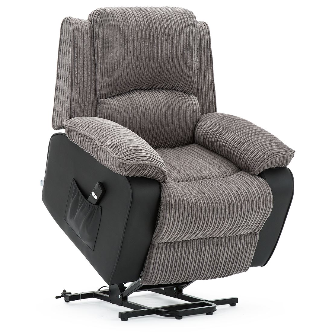 POSTANA JUMBO CORD FABRIC RISE RECLINER ARMCHAIR ELECTRIC LIFT RISER
