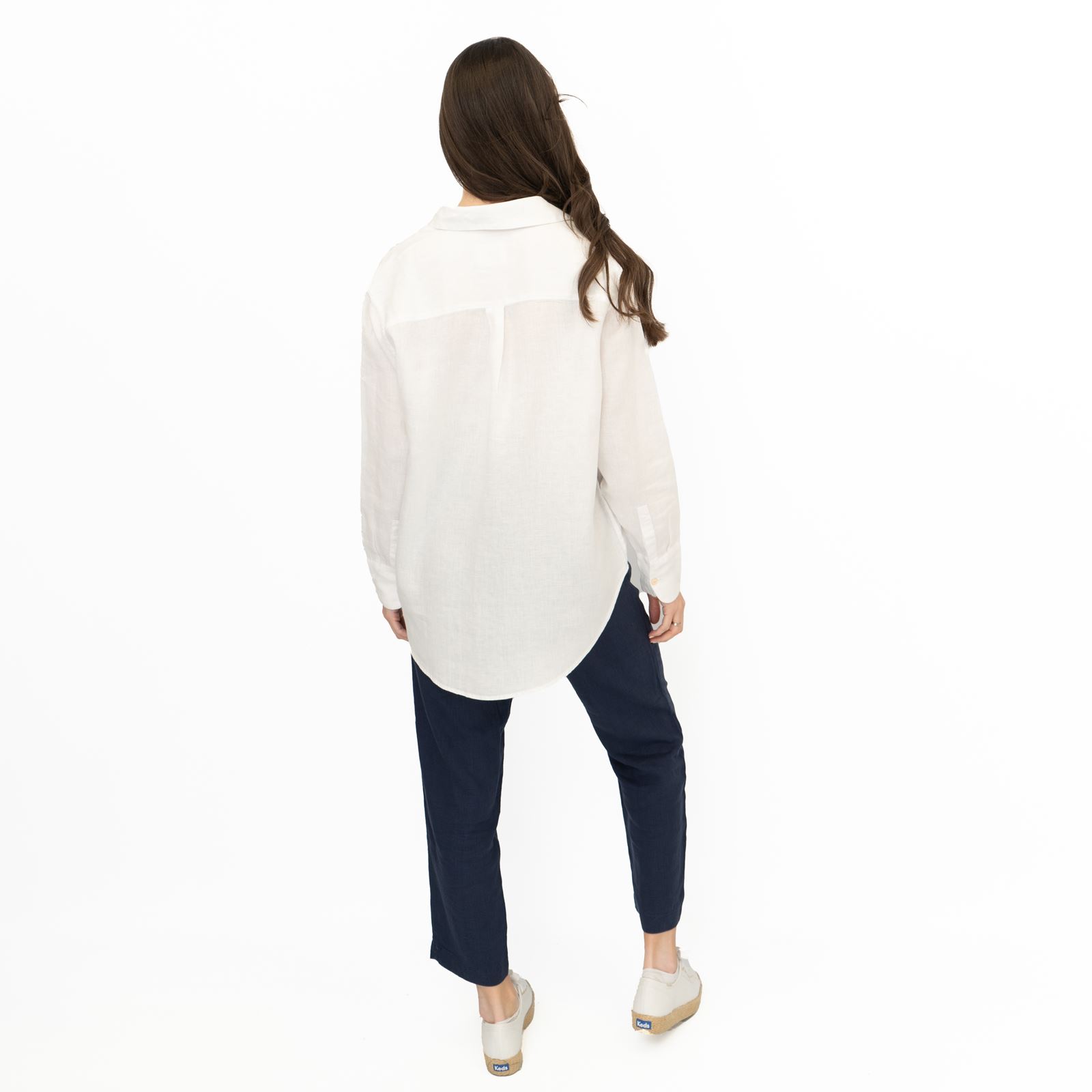 M&S Womens Linen Blouse Collared Pure Button Up Top Smart Casual - Picture 78 of 87