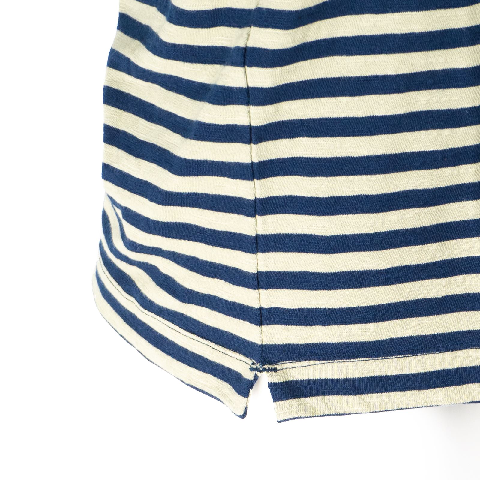 John Lewis Mens T-shirt Top Supima Cotton Striped Green Navy Orange Jersey Soft - Picture 14 of 27