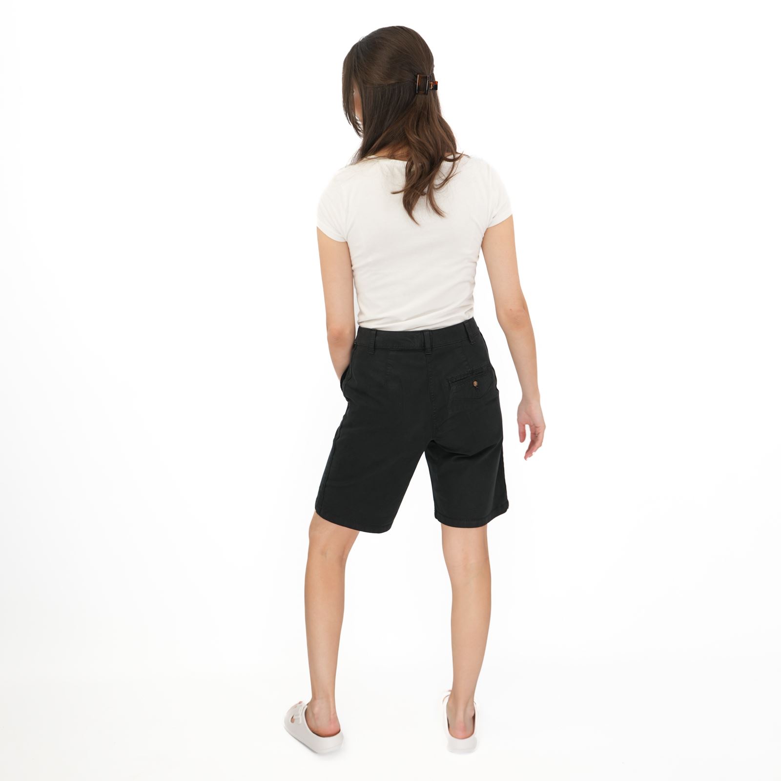 Womens M&S Chino Short Classic Cotton Rich Tea Dyed Easy Wear Summer Holiday - Picture 63 of 80