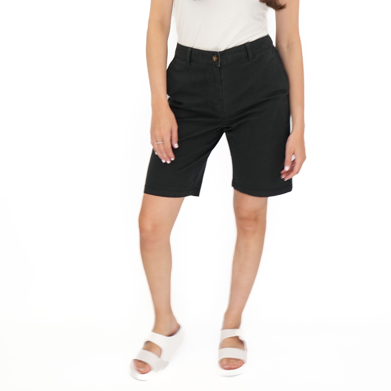 Womens M&S Chino Short Classic Cotton Rich Tea Dyed Easy Wear Summer Holiday - Picture 61 of 80