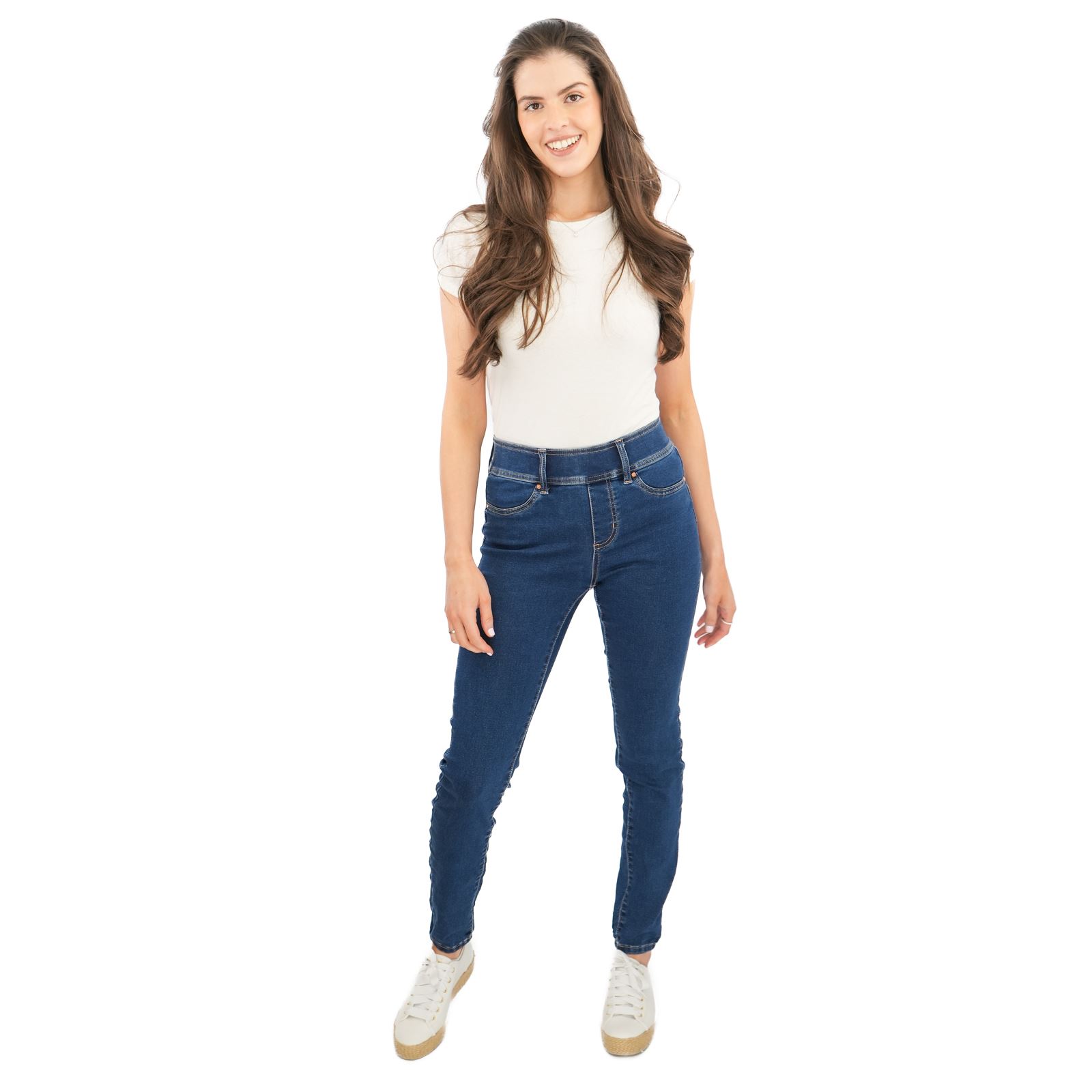 Womens Next Sculpt Leggings Super Stretch Pull On Dark Blue Black Denim Fabric - Picture 30 of 31