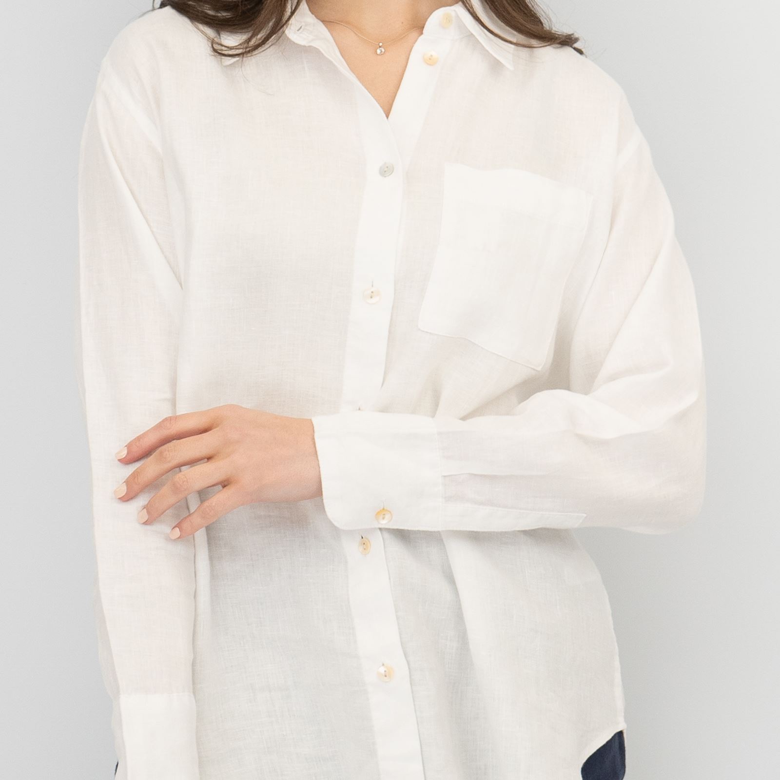 M&S Womens Linen Blouse Collared Pure Button Up Top Smart Casual - Picture 86 of 87