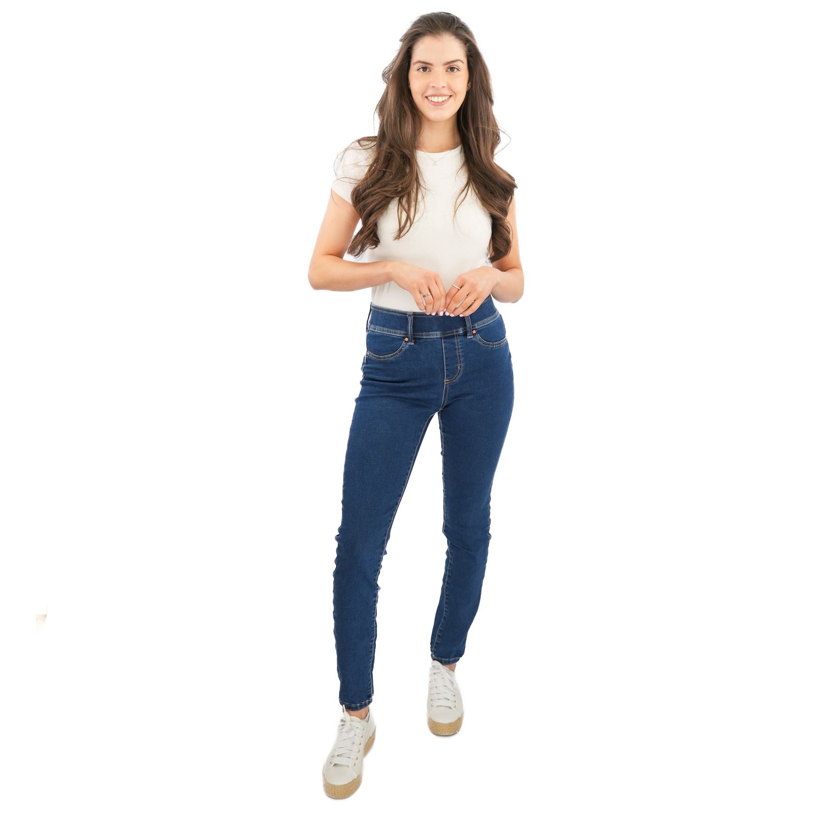 Womens Next Sculpt Leggings Super Stretch Pull On Dark Blue Black Denim Fabric - Picture 29 of 31