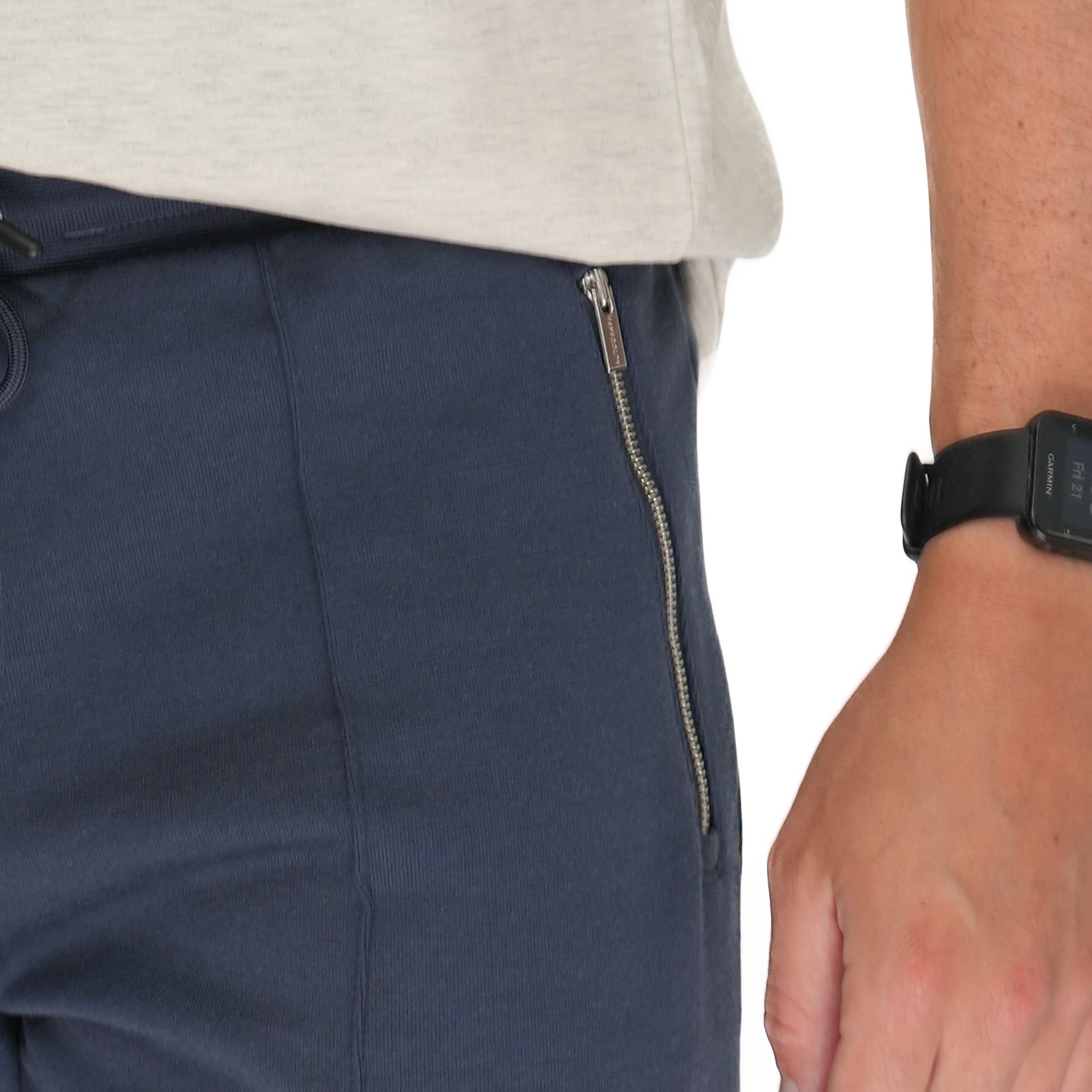Mens M&S Autograph Blue Shorts Regular Jersey Elasticated Drawstring Zip Pockets - Picture 8 of 8
