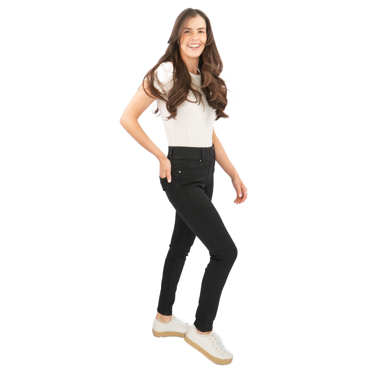 Womens Next Sculpt Leggings Super Stretch Pull On Dark Blue Black Denim Fabric - Picture 18 of 31