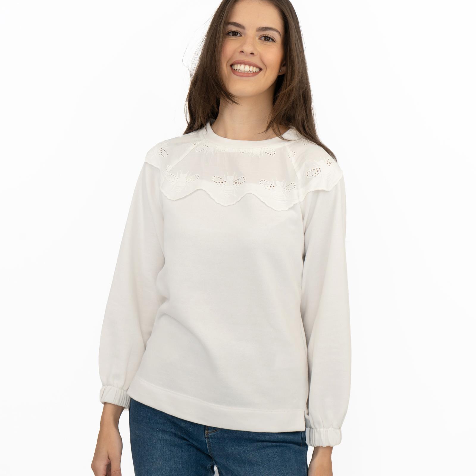 Joules Womens Jumper Sweatshirt Brinley Bees Embroidery Jersey Elasticated Cuffs - Picture 29 of 35