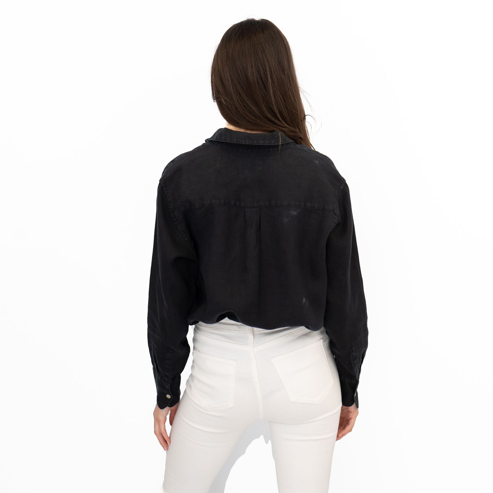 M&S Womens Linen Blouse Collared Pure Button Up Top Smart Casual - Picture 14 of 87