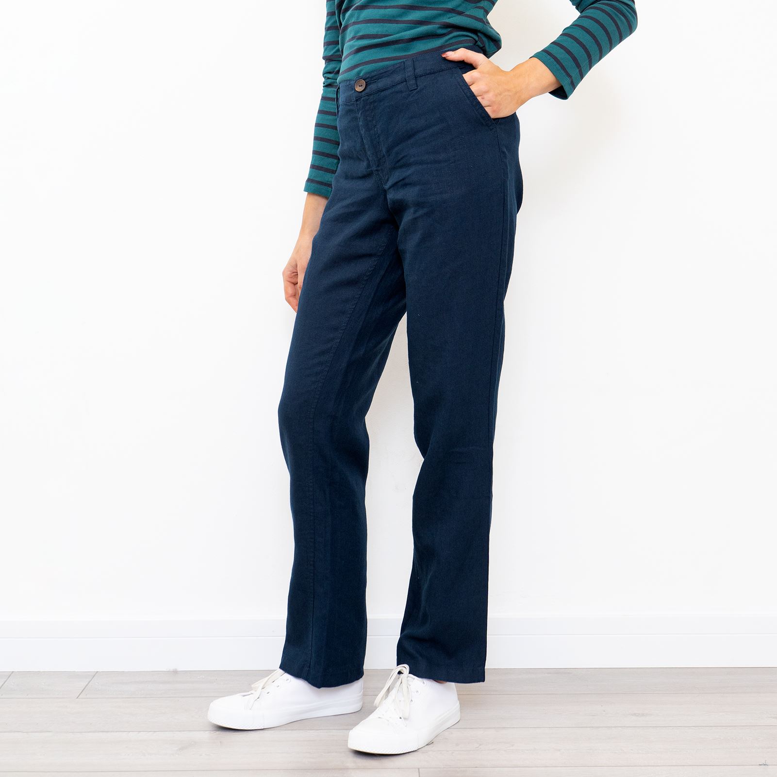 Womens Fat Face Linen Trouser Full 