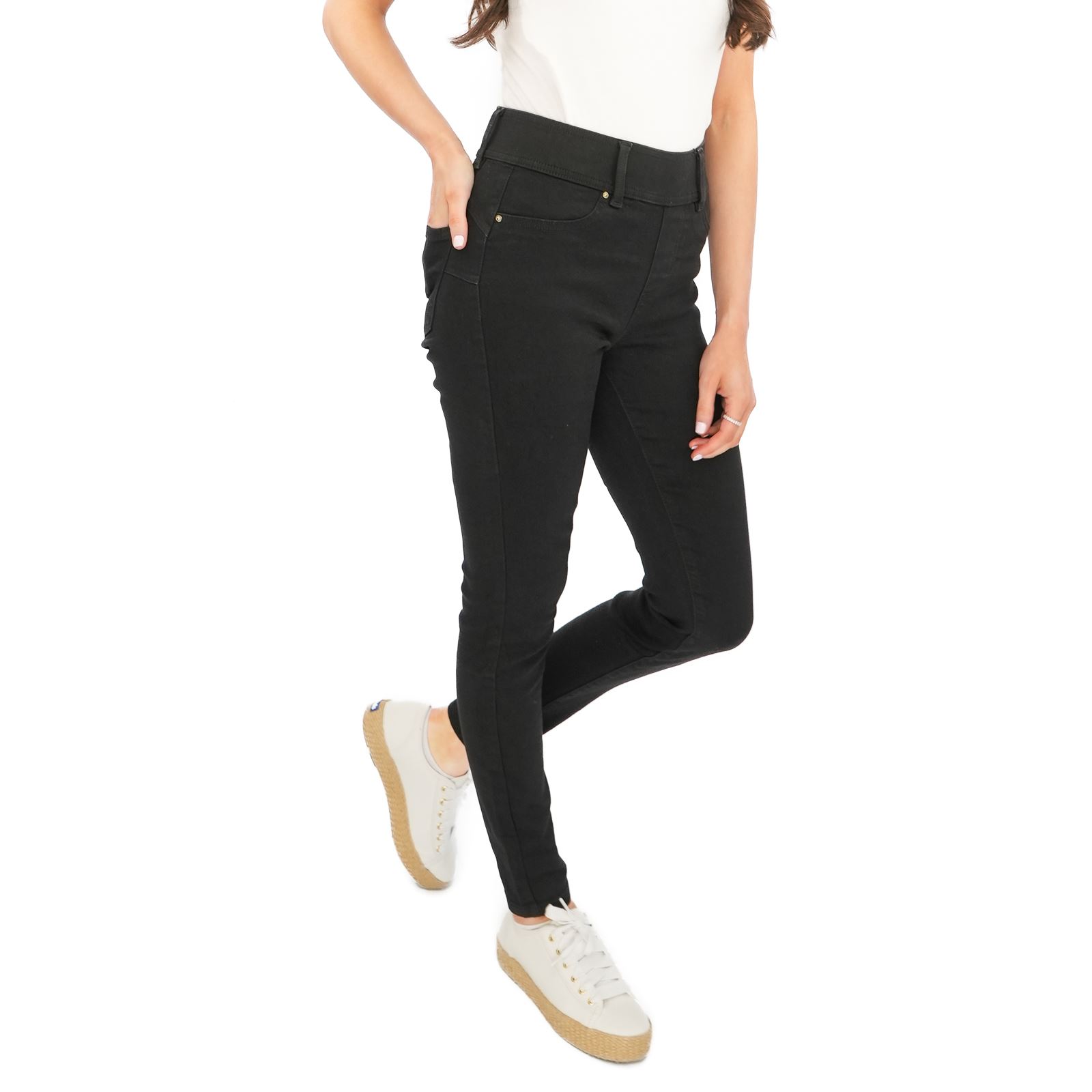 Womens Next Sculpt Leggings Super Stretch Pull On Dark Blue Black Denim Fabric - Picture 15 of 31