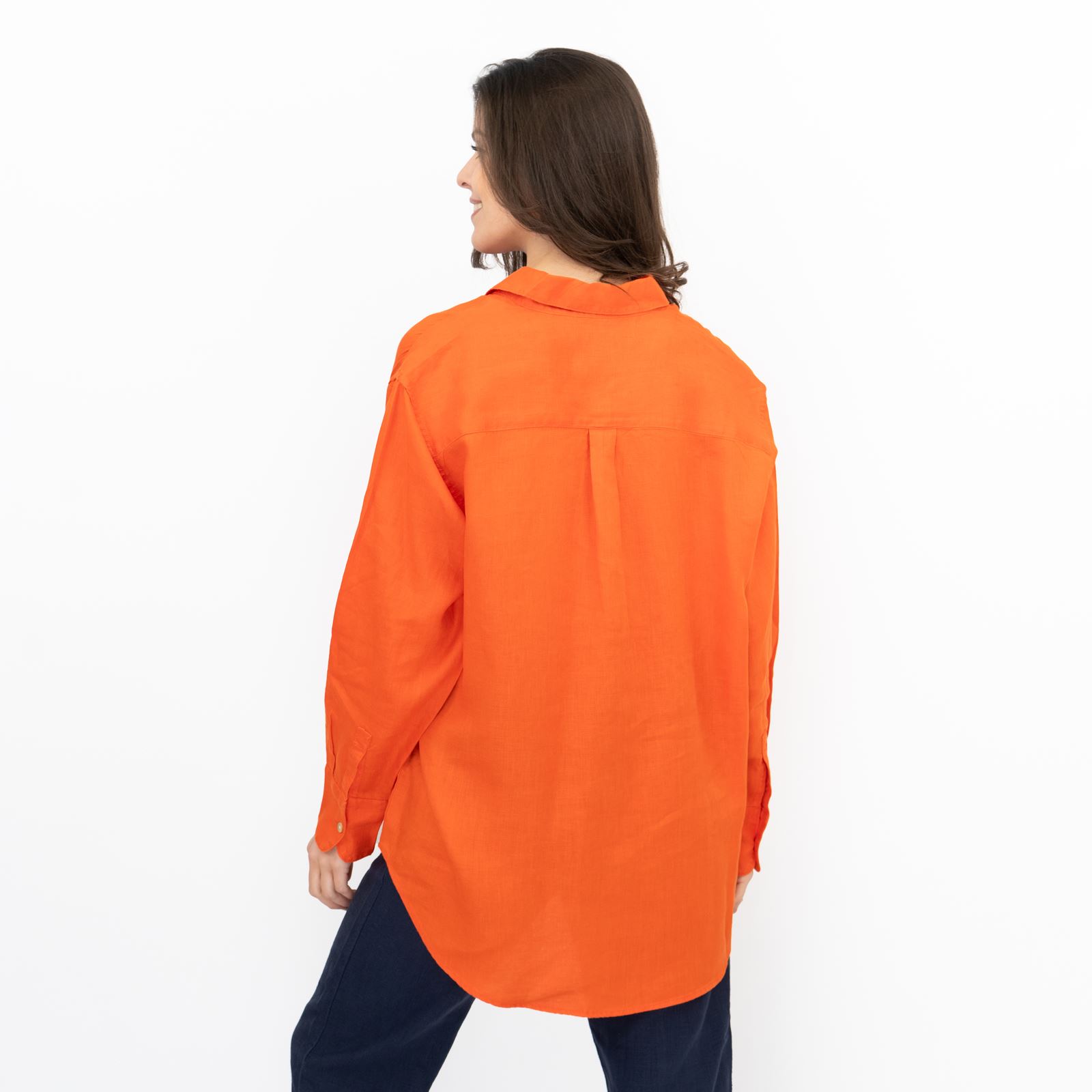 M&S Womens Linen Blouse Collared Pure Button Up Top Smart Casual - Picture 32 of 87