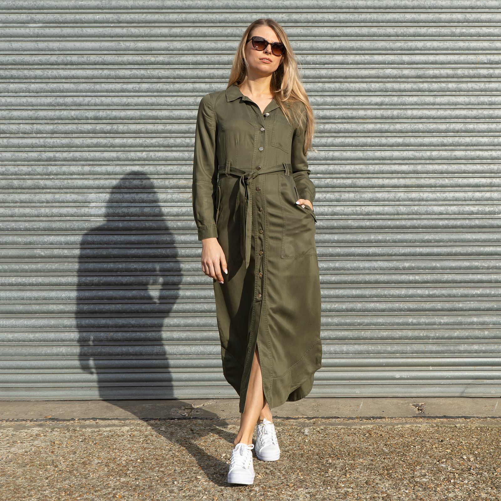 Next khaki shirt dress Clearance