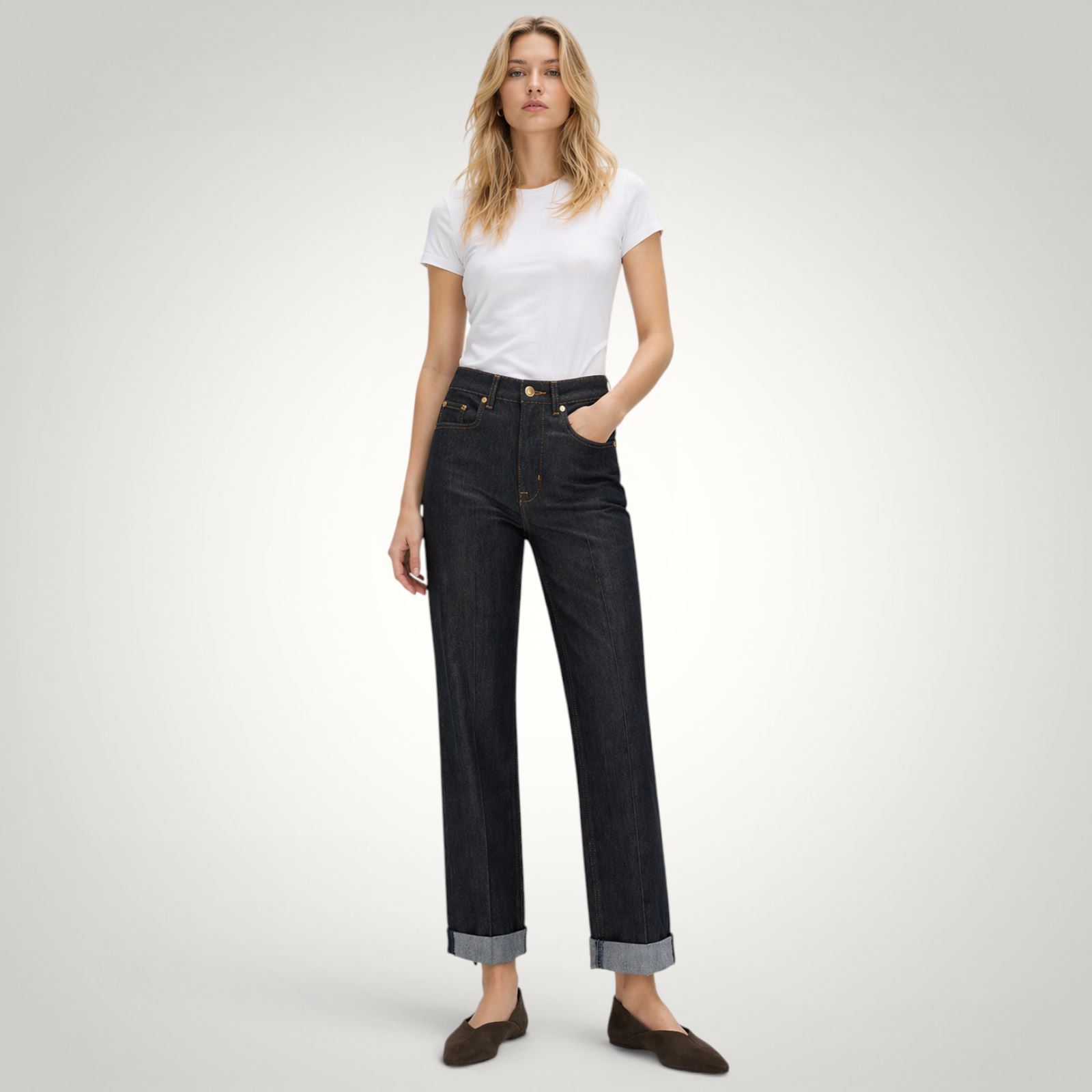 harper cigarette ankle grazer Womens M&S Harper Cigarette Jean Ankle Grazer Indigo Mix Stretch Denim