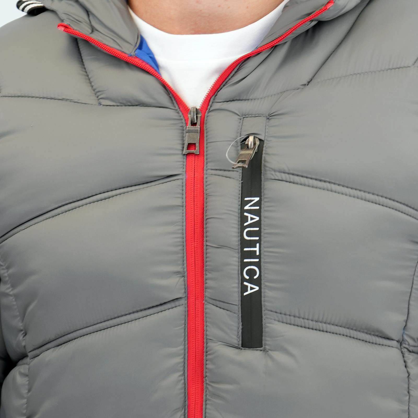 Nautica Mens Puffer Jacket Performance N83 Hooded Pockets Water Resistant - Picture 34 of 36