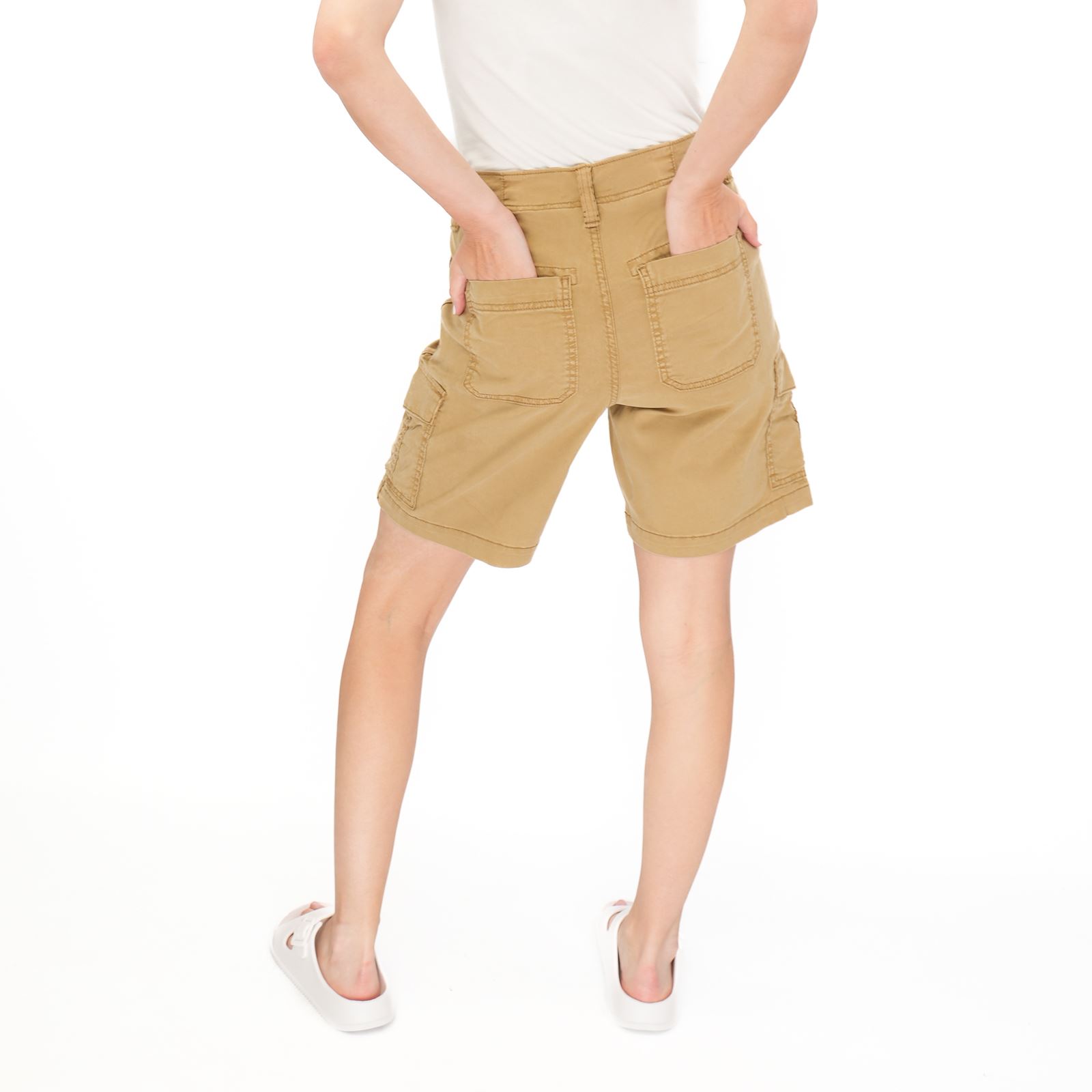 Womens M&S Cargo Short Classic Cotton Lyocell Tea Dyed Easy Wear Summer Holiday - Picture 46 of 49