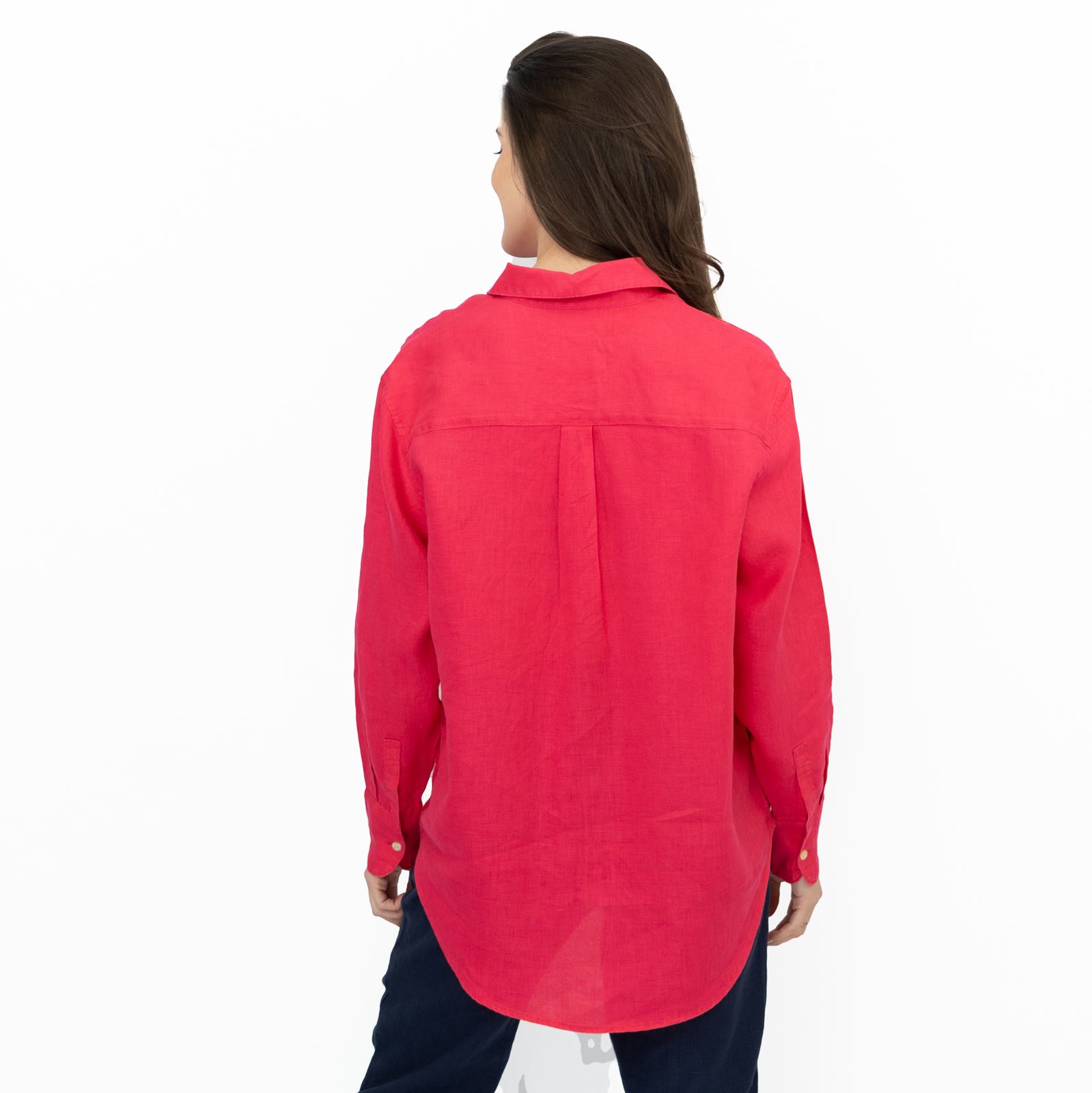 M&S Womens Linen Blouse Collared Pure Button Up Top Smart Casual - Picture 53 of 87