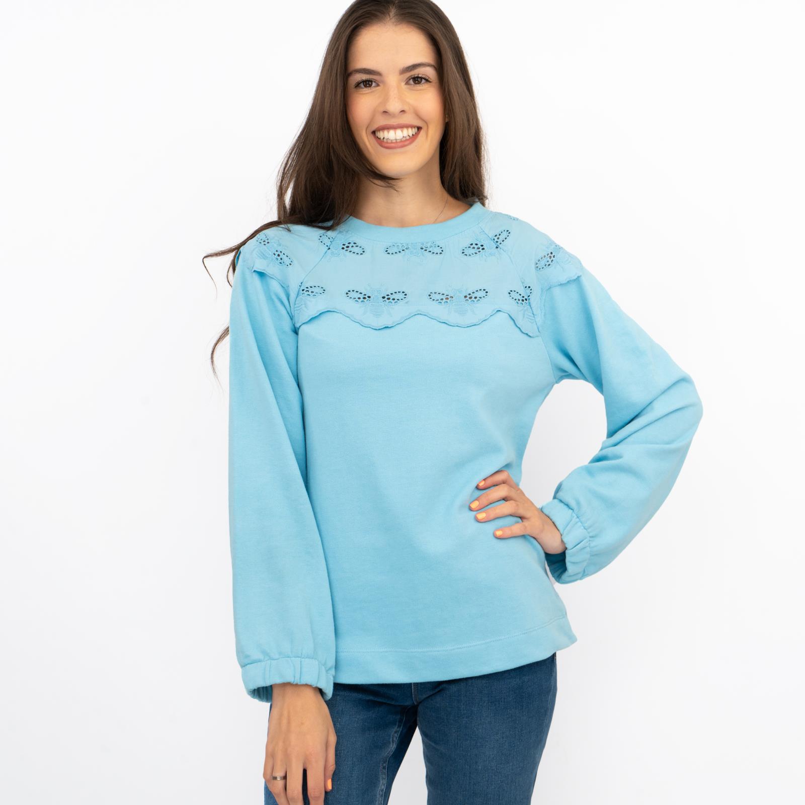 Joules Womens Jumper Sweatshirt Brinley Bees Embroidery Jersey Elasticated Cuffs - Picture 14 of 35